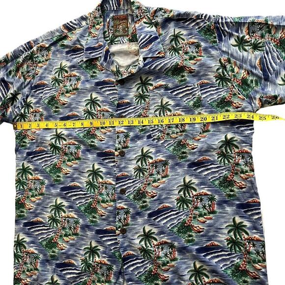 Vintage Pineapple Connection Shirt Men Medium Multi Palm Tree Collared Button-Up - Picture 5 of 10